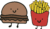 Burger and Fries Best Buddies Digital Art