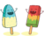 Colorful Popsicle Duo: Sweet Fun Digital art